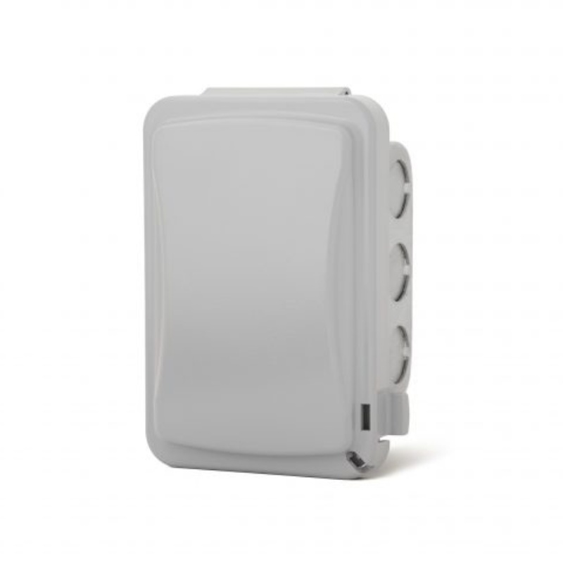 Compact gray electronic device with a smooth surface and three circular buttons on the side, designed for efficient functionality and user-friendly operation.