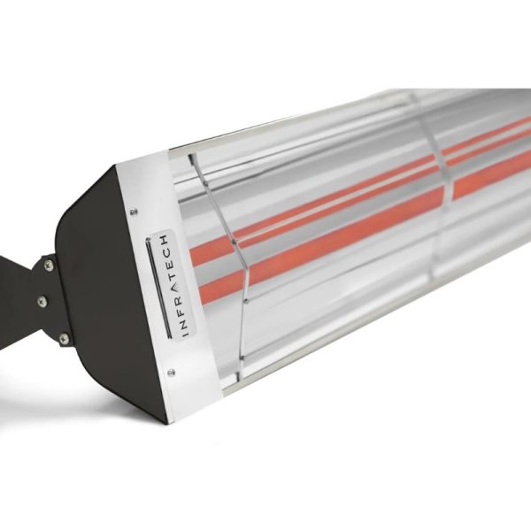 Infrared heating lamp with a sleek design, featuring a durable casing and visible heating elements, ideal for efficient outdoor heating.