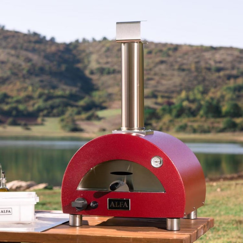 Alfa Moderno Portable Pizza Oven Antique Red Liquid Propane