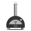 Alfa outdoor pizza oven with stainless steel chimney and temperature gauge, designed for efficient and high-temperature cooking.