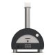 Alfa outdoor pizza oven with stainless steel chimney and temperature gauge, designed for efficient and high-temperature cooking.
