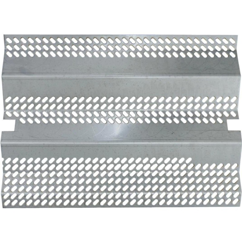 Galvanized metal corner bead used for drywall installation, featuring perforated design for easy plaster application and improved adhesion.