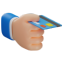 Hand holding a credit card, symbolizing online shopping and digital payments.