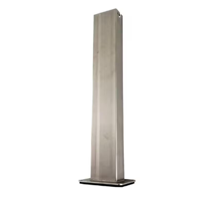 Stainless steel outdoor post with a sleek design, suitable for modern landscaping and lighting applications.