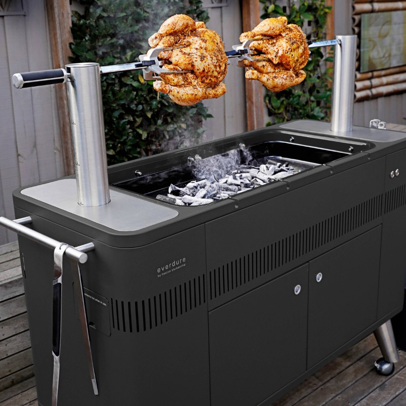 Everdure HUB 54-Inch Charcoal Grill with Rotisserie Electronic