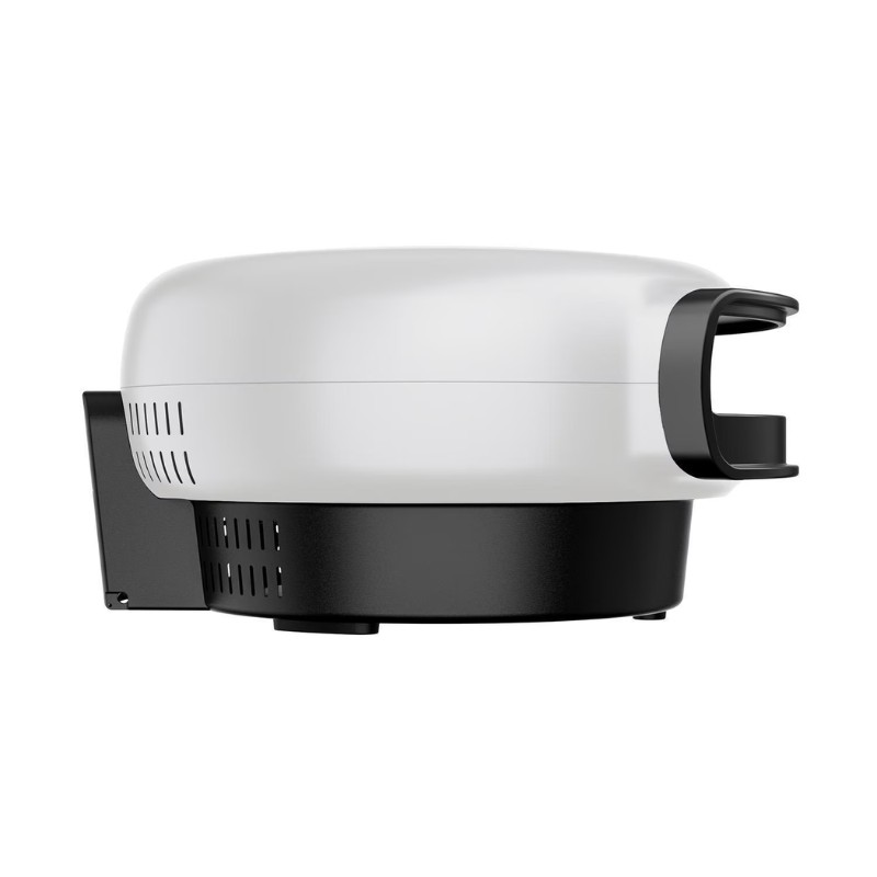 Compact white and black air conditioning unit, designed for efficient cooling and easy installation, showcasing a sleek modern design.