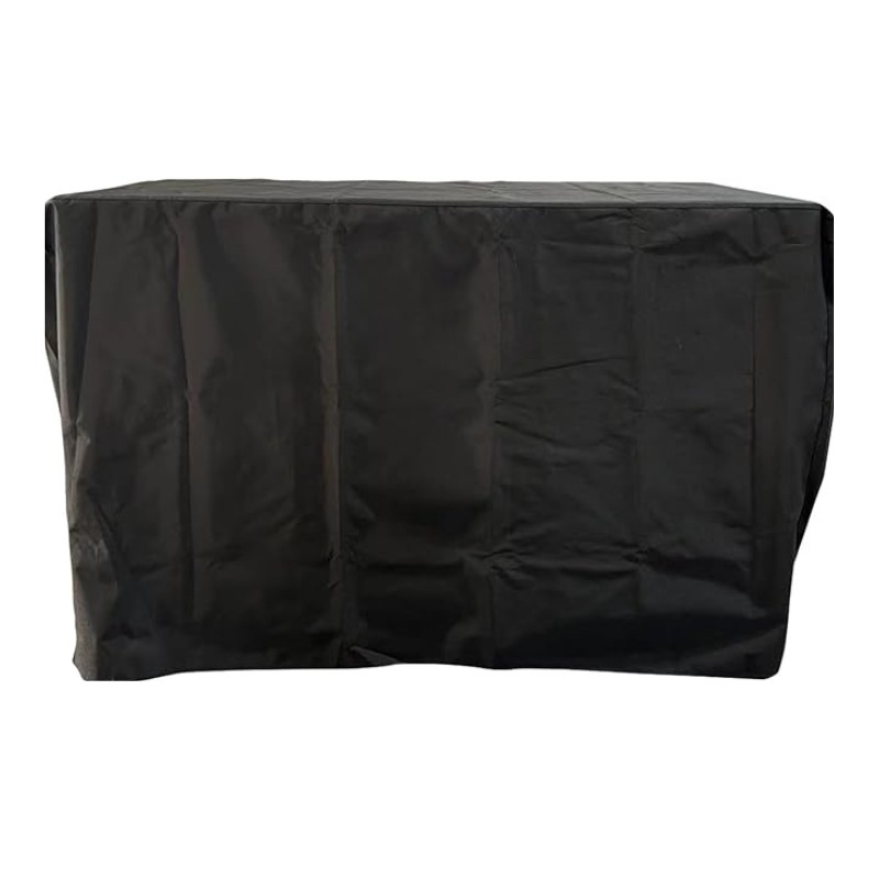Black outdoor table cover designed for protection and durability, suitable for various table sizes. Ideal for events and gatherings.