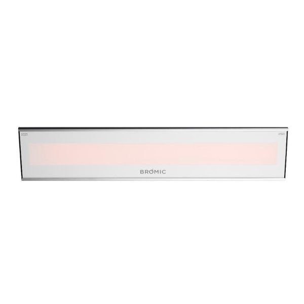 Bromic electric heater with sleek design and soft glow, ideal for outdoor heating solutions.