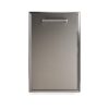 Stainless steel kitchen cabinet with a sleek design and handle, ideal for modern home decor.