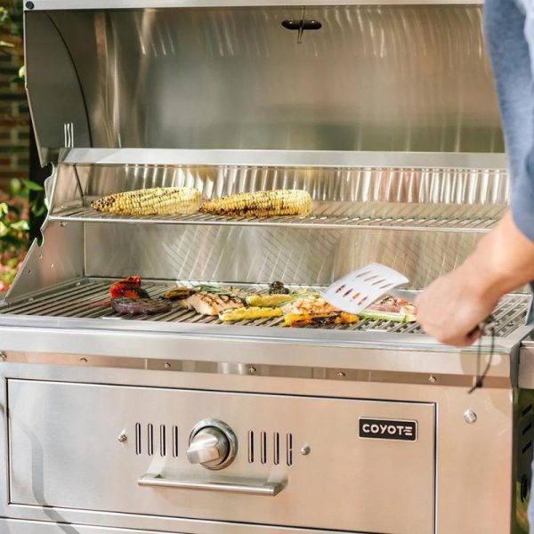 Coyote 36" Stainless Steel Built-in Charcoal Grill (C1CH36) - Image 5