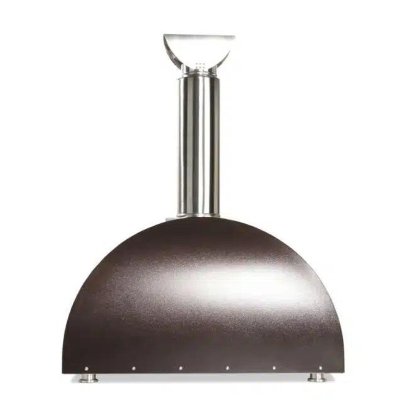 Outdoor pizza oven with a sleek, rounded design and stainless steel chimney for efficient heat circulation. Ideal for backyard cooking and entertaining.
