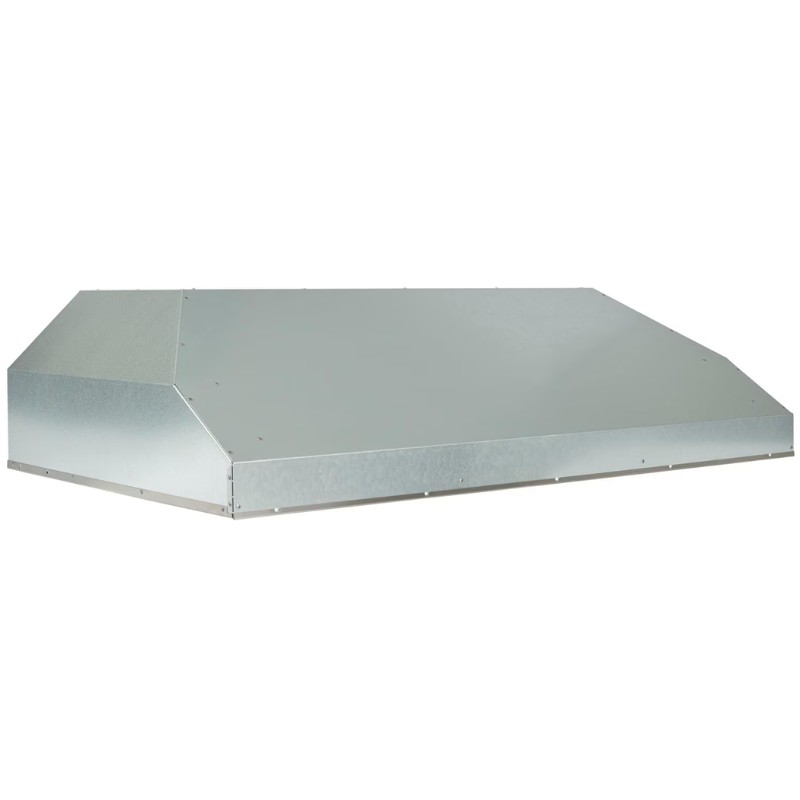 Galvanized metal range hood designed for efficient kitchen ventilation and smoke removal.