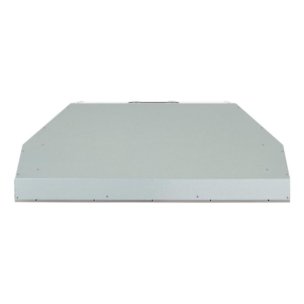 Metal equipment rack shelf with a flat surface and angled edges, designed for storage and organization in various settings.