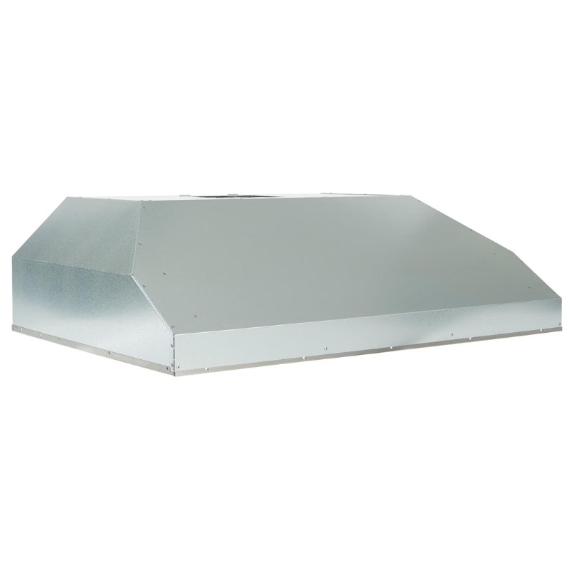 Galvanized metal range hood designed for effective kitchen ventilation and smoke removal.