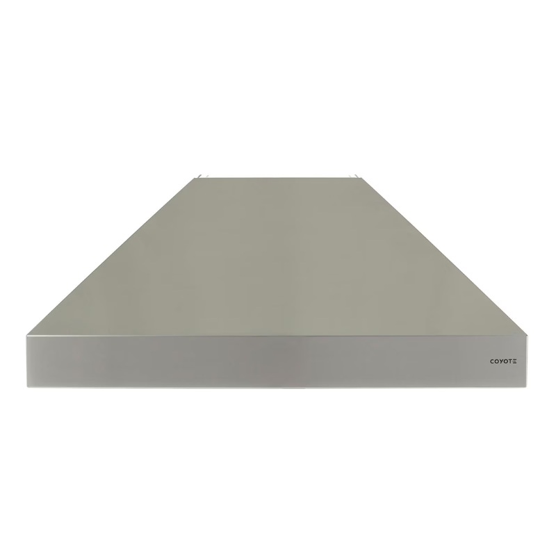 Coyote stainless steel outdoor kitchen countertop, sleek and modern design, perfect for grilling and food preparation.