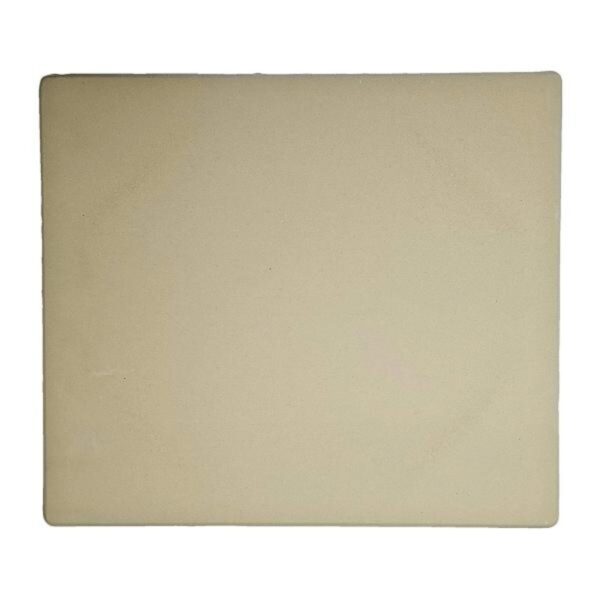 Plain beige square baking stone for pizza or bread, ideal for even heat distribution and a crispy crust.