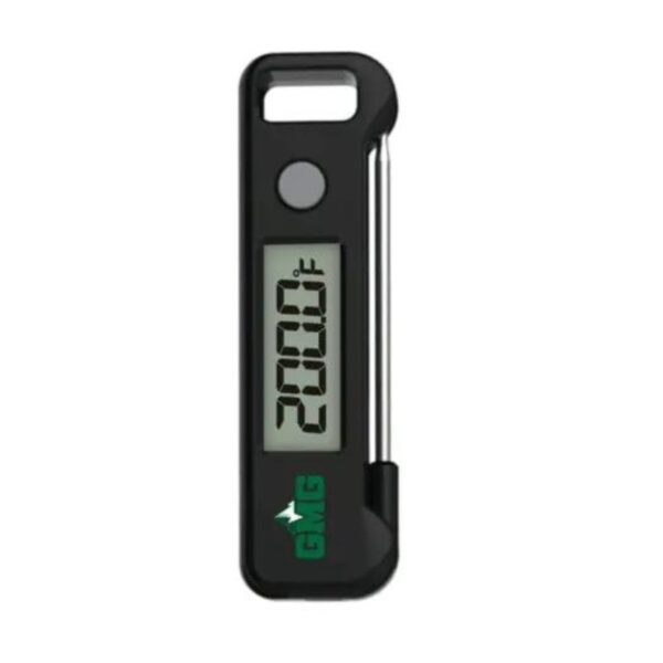 Digital cooking thermometer displaying a temperature of 200.1°F, designed for precise temperature measurement in food preparation.