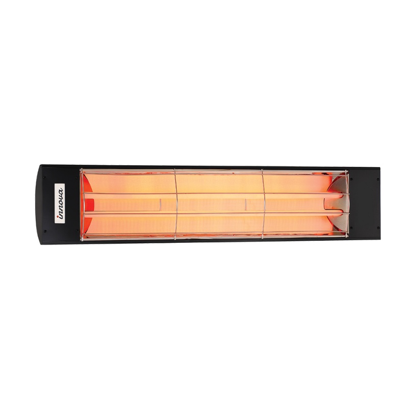 xr:d:DAFfEOL1lDk:24,j:2205549513,t:23040515 Infrared heater with a sleek design, featuring a black casing and glowing heating elements, ideal for outdoor and indoor heating solutions.