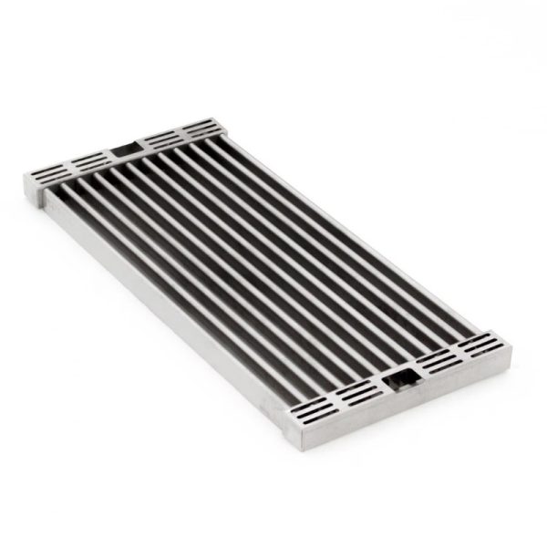 Stainless steel kitchen drain cover with slotted design for efficient water drainage. Ideal for modern kitchens and outdoor spaces.