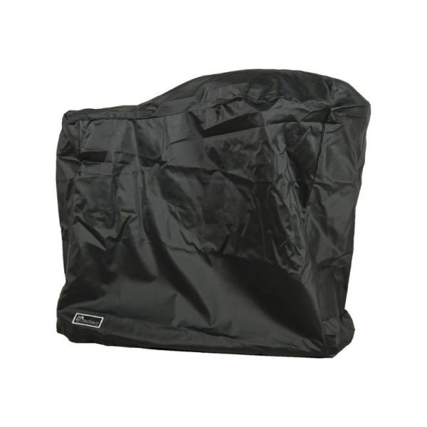 Black protective storage bag designed for outdoor equipment, featuring durable material and ample space for gear organization.