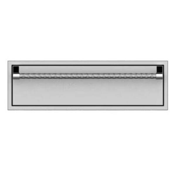 Stainless steel kitchen towel holder with a sleek design and a braided towel bar, ideal for modern kitchens.