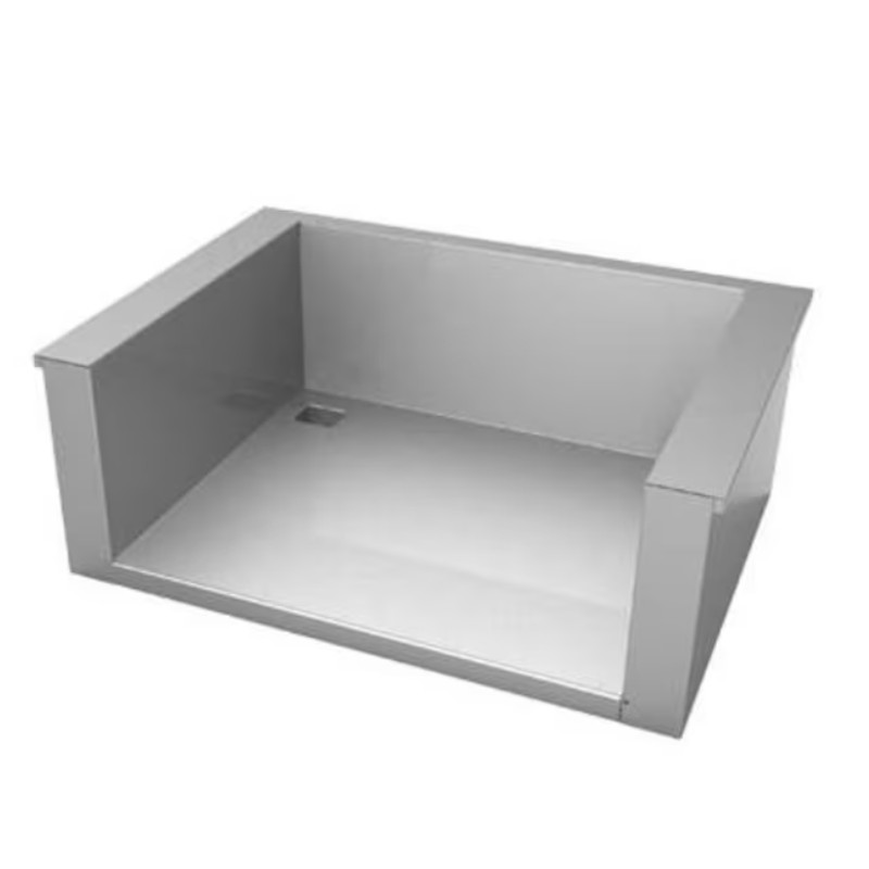 Stainless steel kitchen sink with a modern design, featuring a spacious basin and integrated drain for efficient water flow. Ideal for contemporary kitchens.