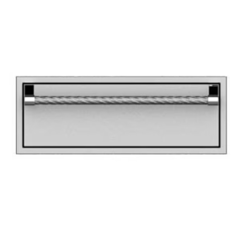 Stainless steel towel holder with a sleek design and a rope-style bar, ideal for modern bathrooms.