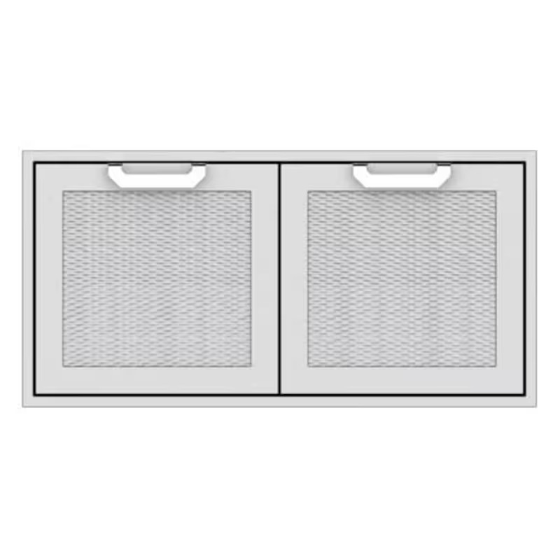 Stainless steel kitchen range hood filter with dual mesh design and easy-grip handles for efficient grease and odor capture.