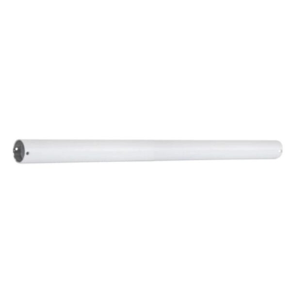 White fluorescent tube light with end connectors, suitable for indoor lighting applications.