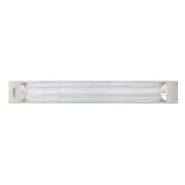 Linear fluorescent light fixture with a sleek design, suitable for commercial and industrial lighting applications.