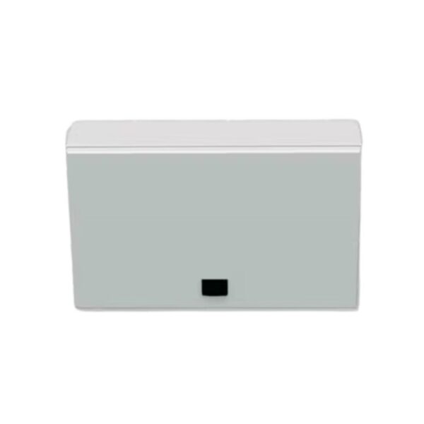 Compact wall-mounted electrical enclosure with a sleek design, suitable for residential or commercial use.