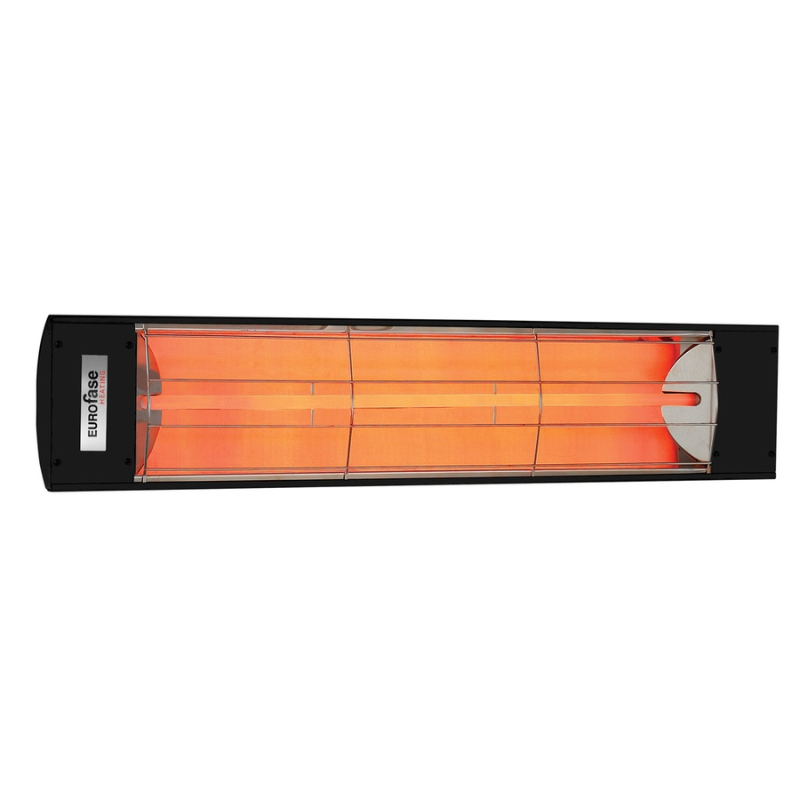936cbf09-f16c-4ff1-955d-d684e25067d6.png Infrared heater with a sleek black design, featuring glowing orange heating elements, ideal for outdoor or indoor heating solutions.