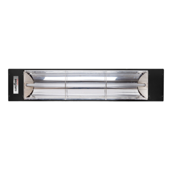 Infrared heating lamp with a sleek design, featuring dual heating tubes and a durable black casing, ideal for indoor and outdoor heating solutions.
