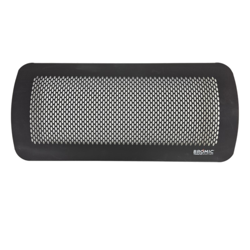 Bromic outdoor heater cover with a sleek mesh design for efficient heat distribution and protection.
