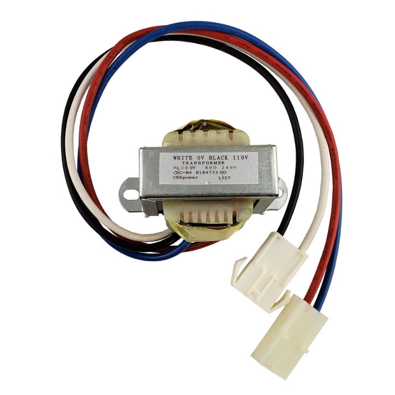 110V transformer with wiring harness, suitable for electrical applications and voltage conversion.