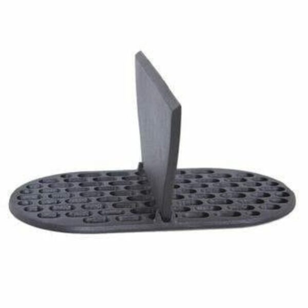 Black rubber shoe rack organizer with multiple slots for storing footwear neatly.