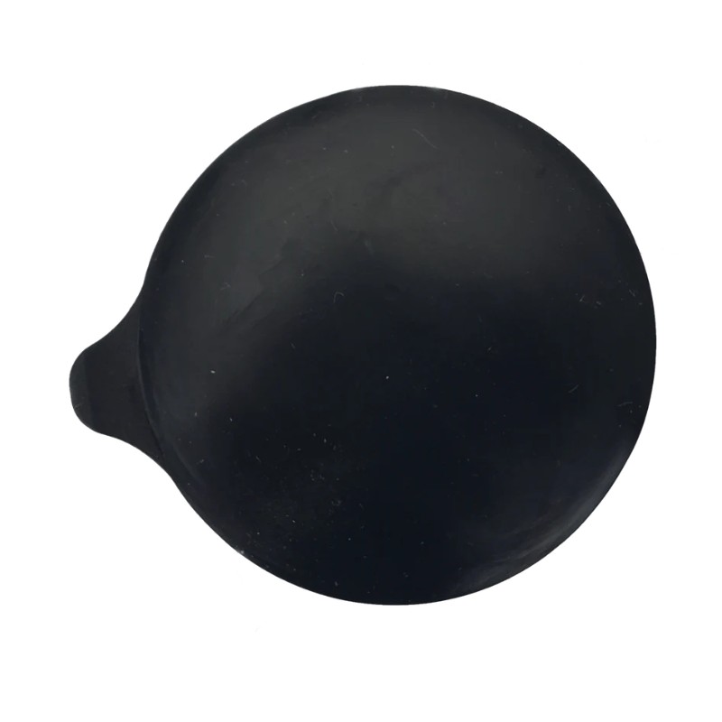 Black silicone suction cup for secure grip and easy handling. Ideal for various applications in home and workshop settings.
