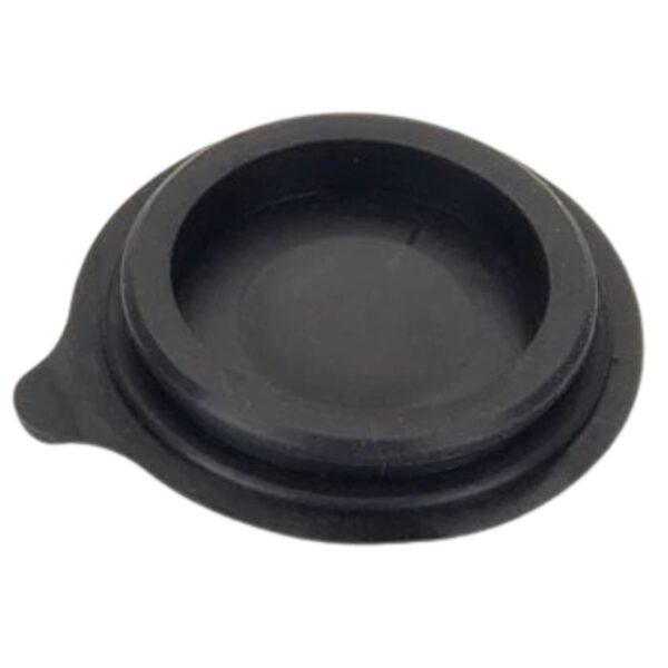 Black silicone lid for containers, designed for leak-proof sealing and easy access. Ideal for travel and on-the-go use.