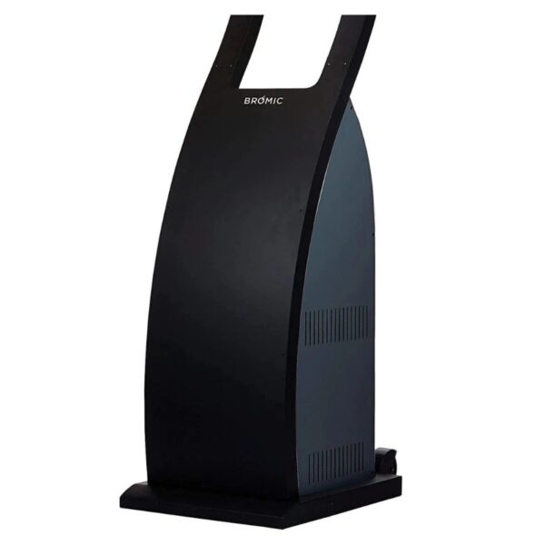 Bromic portable outdoor heater in sleek black design, ideal for heating outdoor spaces.