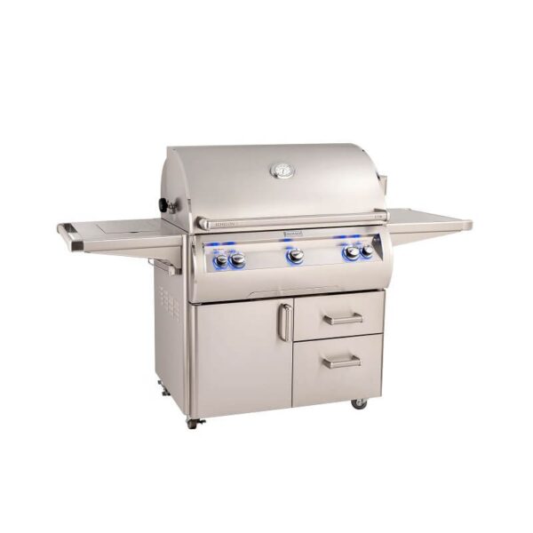 Fire Magic Echelon Diamond 36-Inch Portable Grill with Analog Thermometer and Flush Mounted Single Side Burner - Natural Gas (E790s-8EAN-62)