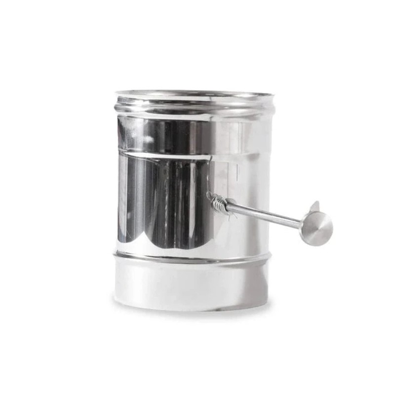 Stainless steel flour sifter with a handle, designed for easy baking and cooking.
