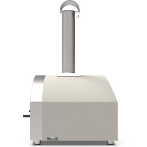 Compact industrial equipment with a tall exhaust chimney, designed for efficient ventilation and heat management. The sleek, beige exterior features a control panel on the side for easy operation.
