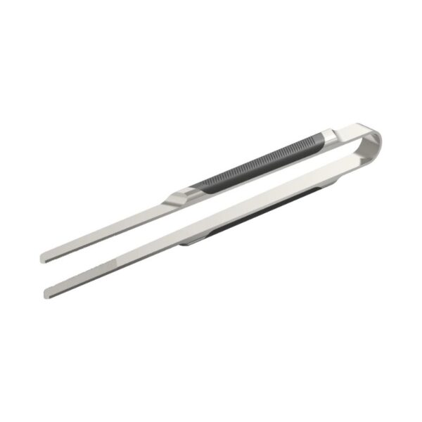 Stainless steel tweezers with a textured grip and precision tips for enhanced control and accuracy in delicate tasks.