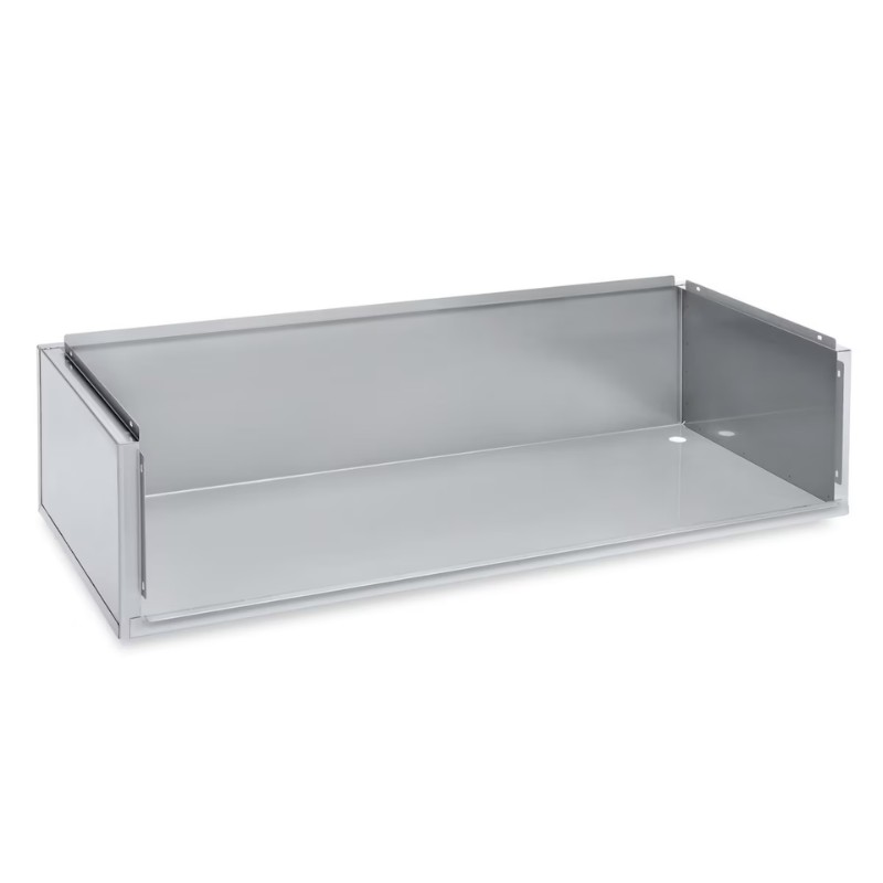 Clear acrylic display case with a sleek silver frame, designed for showcasing items while providing protection. Ideal for collectibles, memorabilia, or retail displays.