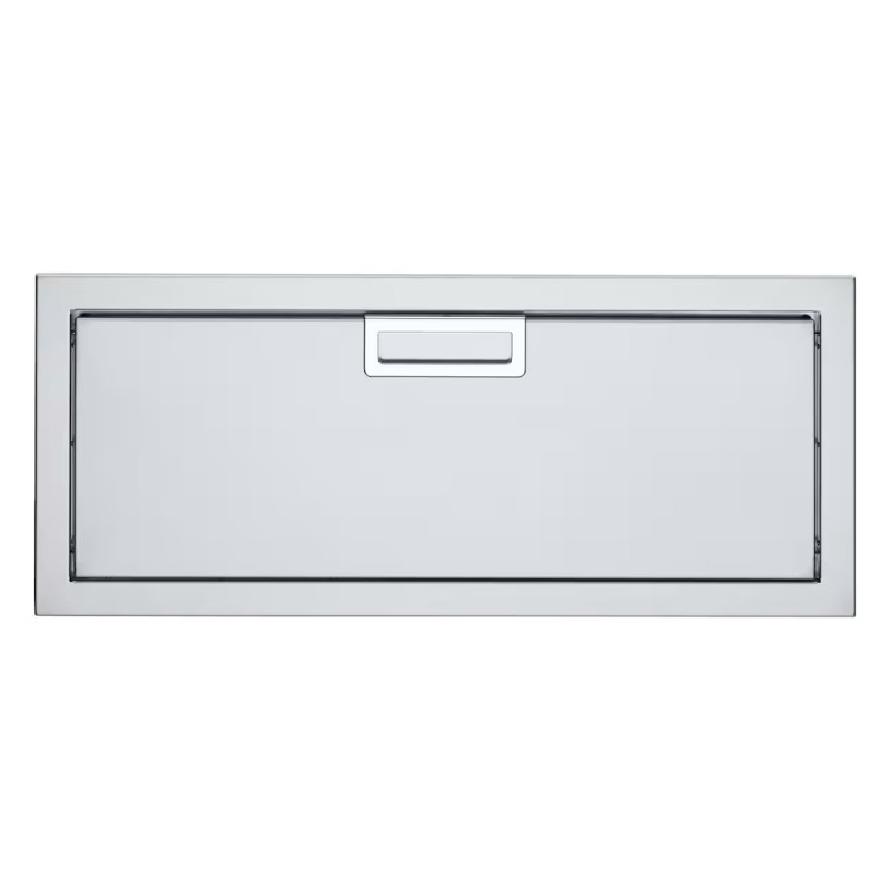337dda44-b6a7-4ce5-9212-b60382cd9d28.jpg Sleek stainless steel appliance drawer with a minimalist design and a subtle handle for easy opening.