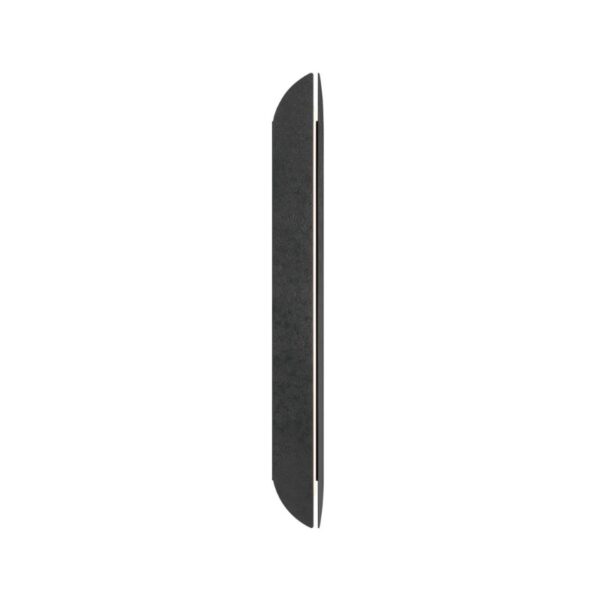 Slim black electronic device with a smooth finish, designed for precision and ergonomic use, viewed from the side.