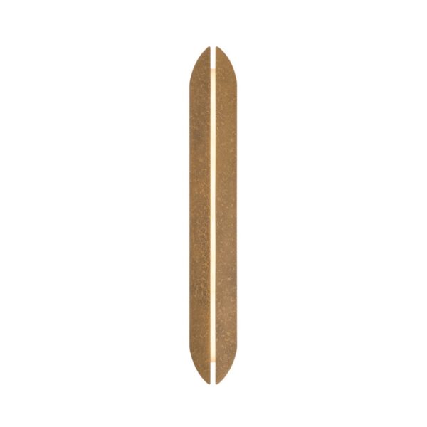Brown and gold nail file with a smooth surface and rounded ends, designed for shaping and polishing nails efficiently.