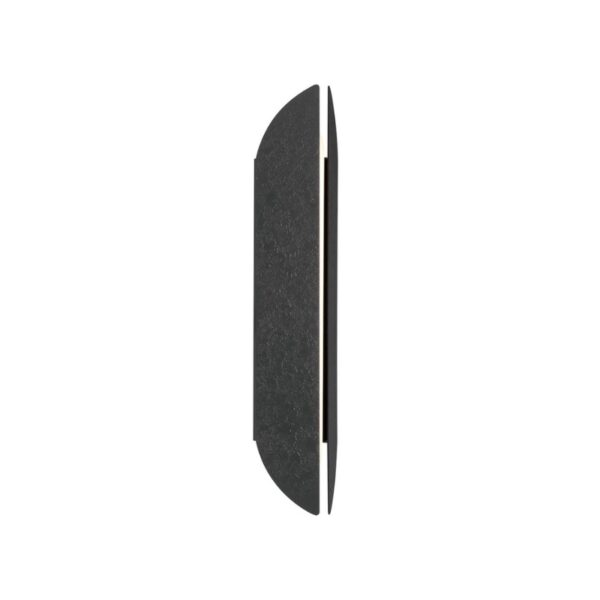 Sleek black knife with a rounded tip and a slender profile, designed for precision cutting and sleek storage.