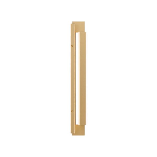 Sleek gold door handle with a minimalist design and vertical orientation, suitable for modern interiors.