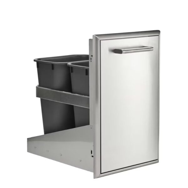 Coyote 18" Front to Back Double Trash And Recycle Bin (C3-FBTRC) - Image 2